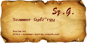 Szammer György névjegykártya