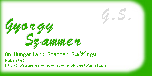 gyorgy szammer business card